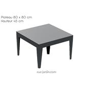 Table Basse Design Carre Zef 80cm - Acier ou Aluminium