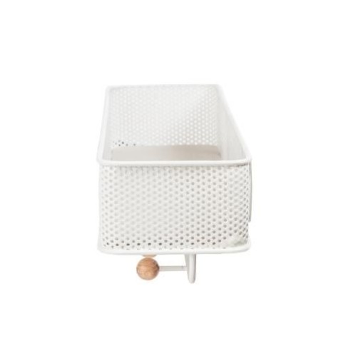 Vide Poche Mural Estique - Blanc et bois