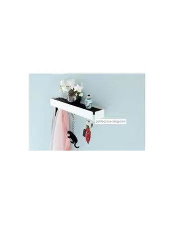 Vide Poche Mural Design - Key-Box - Blanc / Cuir Cuivre 2