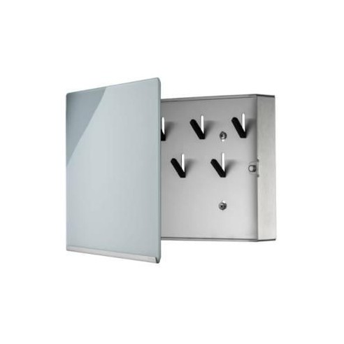 Boite à Clés Murale Velio Verre Gris