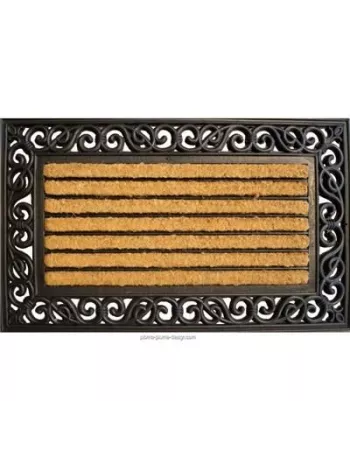 Paillasson Coco Original Rectangle - Caoutchouc façon fonte - 45 x 75 cm