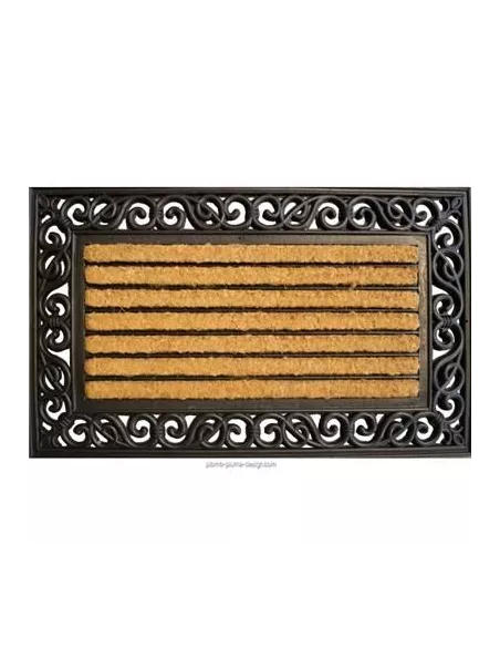 Paillasson Coco Original Rectangle - Caoutchouc façon fonte - 45 x 75 cm