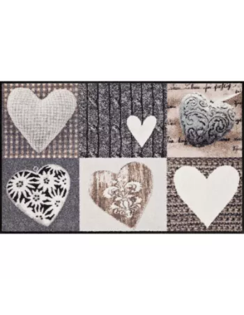 Tapis Entrée original Farandole de Cœurs 120x75