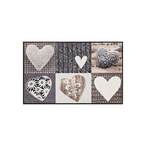 Tapis Entrée original Farandole de Cœurs 120x75