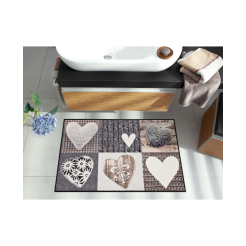 Tapis Entrée original Farandole de Cœurs 120x75
