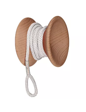 Patère Bois Vintage Yo-Yo Wood Blanc - Creativando