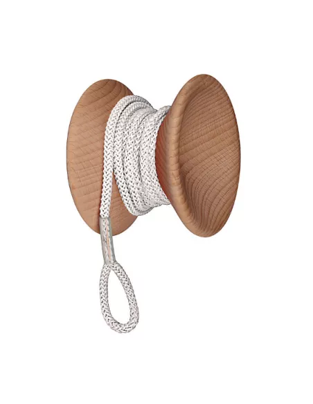 Patère Bois Vintage Yo-Yo Wood Blanc - Creativando