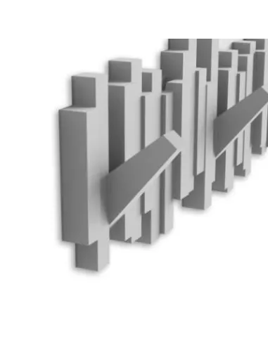 Portemanteau Mural 5 Patères Sticks Multi Hook Gris - Umbra