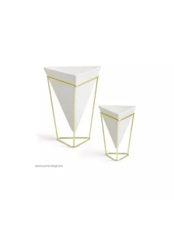 Pot de Fleurs Trigg Table Blanc - Lot de 2