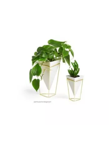 Pot de Fleurs Trigg Table Blanc - Lot de 2 2