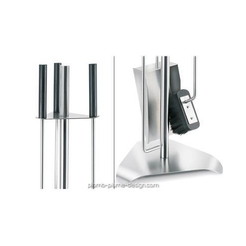 Serviteur Cheminée Chimo Triangle - Inox mat