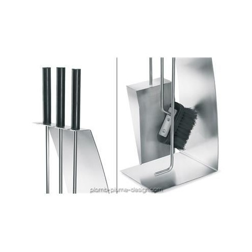 Serviteur Cheminée Chimo Arc - Inox mat