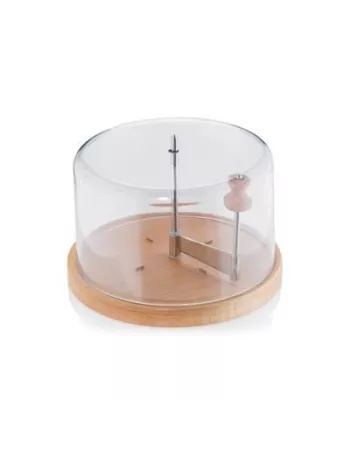 Girolle à fromage Tête de moine et sa cloche en verre de la marque Kela