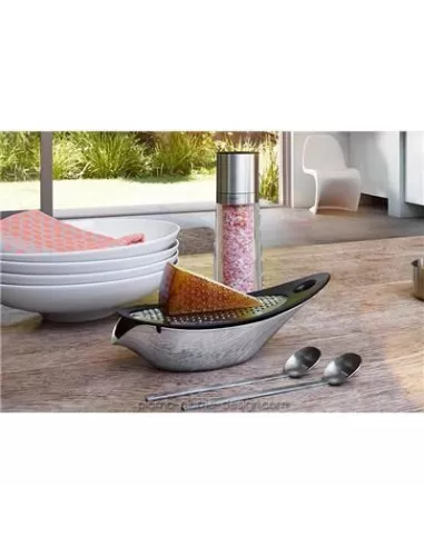 Râpe à Fromage avec Bol - Navetta - Inox Poli