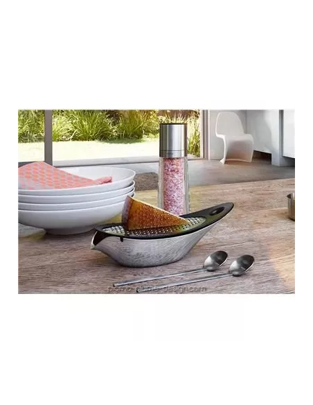 Râpe à Fromage avec Bol - Navetta - Inox Poli