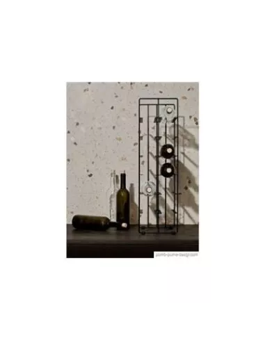 Casier à vin décoratif - Pilare - Noir mat - 12 Bouteilles