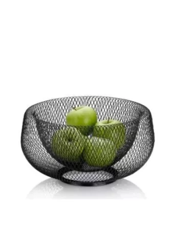 Corbeille à Fruits Ronde Marlo - 28.5 cm - Metal noir