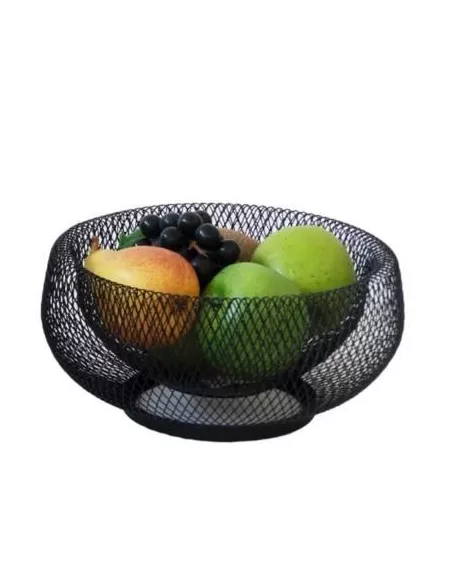 Corbeille à Fruits Ronde Marlo - 28.5 cm - Metal noir