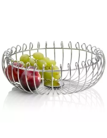 Corbeille à Fruits Ronde Jori - 30cm - Inox brillant