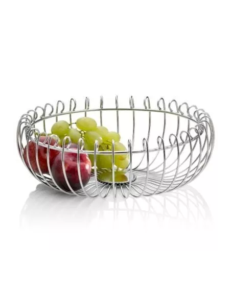 Corbeille à Fruits Ronde Jori - 30cm - Inox brillant