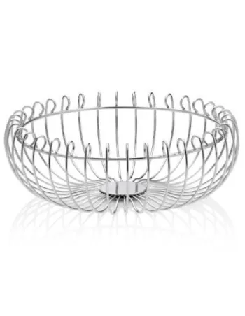 Corbeille à Fruits Ronde Jori - 30cm - Inox brillant 2