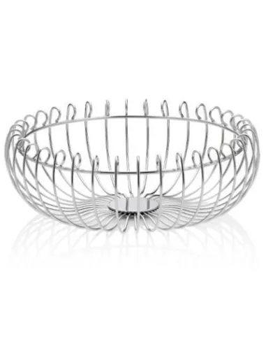 Corbeille à Fruits Ronde Jori - 30cm - Inox brillant