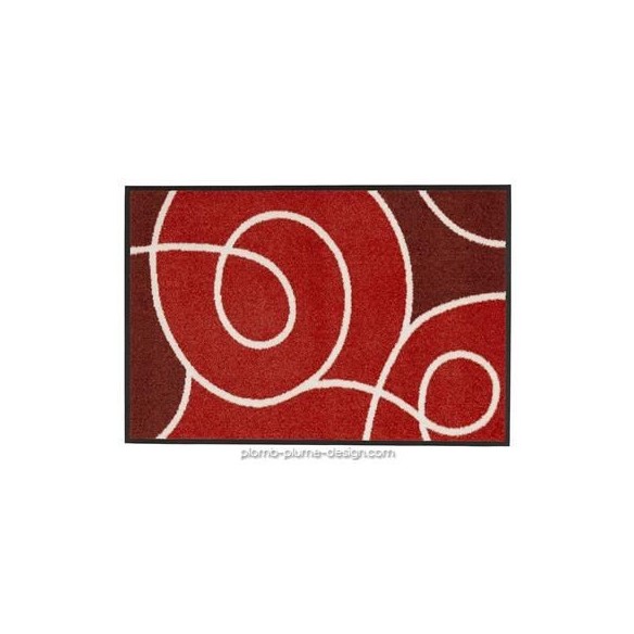 Tapis Entrée Absorbant Swoop Rouge 50x75