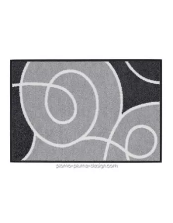 Tapis Entrée Absorbant Swoop Gris 50x75cm