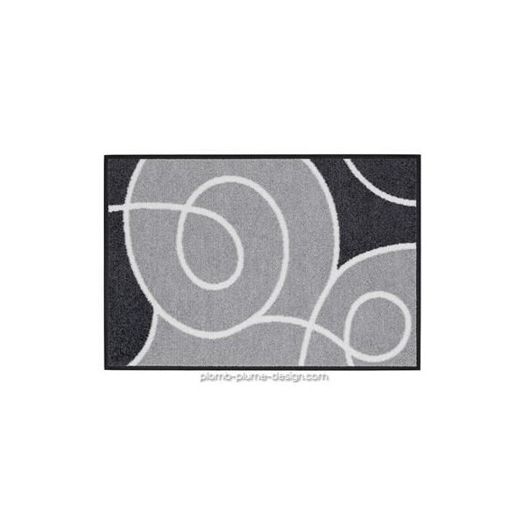 Tapis Entrée Absorbant Swoop Gris 50x75cm