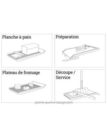Planche à Découper Originale Multi-Usage Grise 2