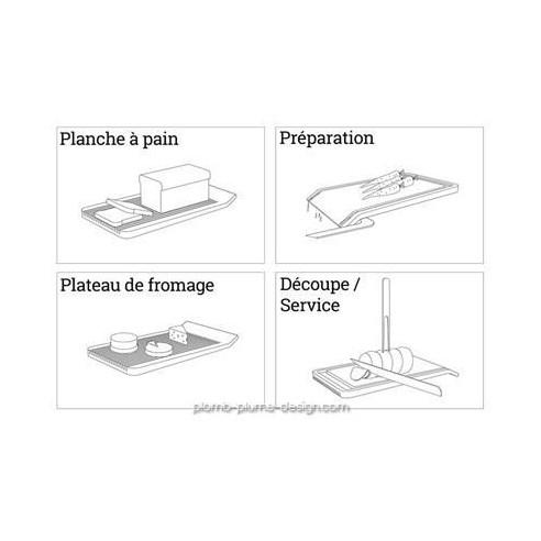 Planche à Découper Originale Multi-Usage Grise