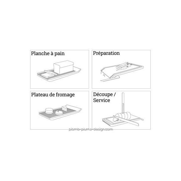 Planche à Découper Originale Multi-Usage Grise
