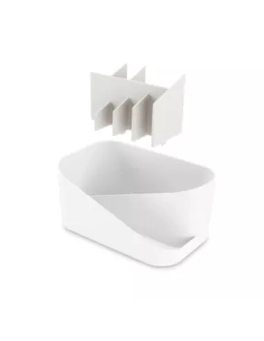 Organiseur de cosmétiques compartimenté-  Glam - Blanc et gris