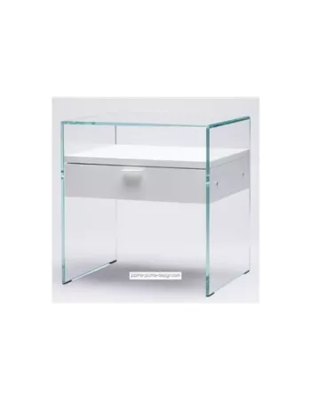 Table de chevet Comodino Blanc laqué