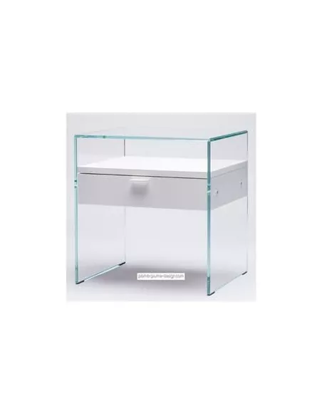 Table de chevet Comodino Blanc laqué