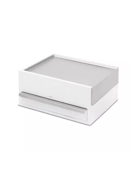 Boîte à Bijoux Stowit Box Bois Blanc et Nickel