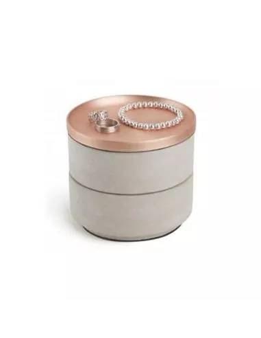 Boîte à bijoux Tesora béton cuivre
