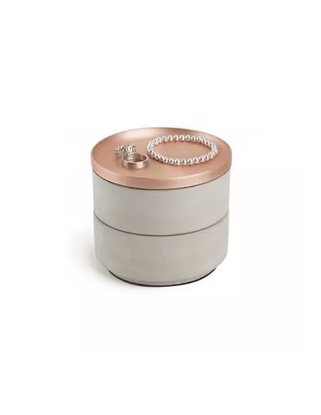 Boîte à bijoux Tesora béton cuivre