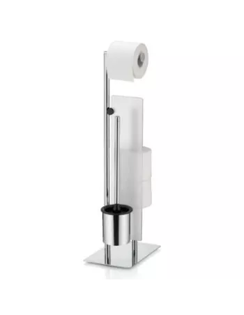 Set WC 3 en 1 Style Métal Chromé Brillant