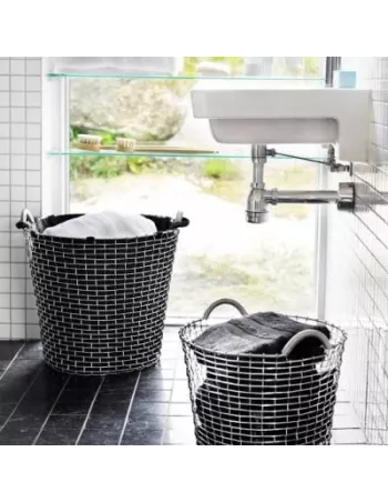 Panier à Linge Classic 80 Noir Acier Galvanisé 2