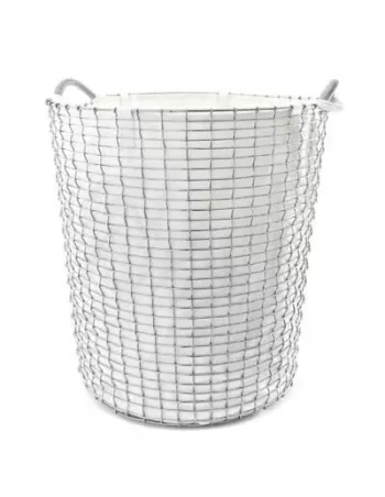 Panier à Linge Classic 80 Blanc Acier Galvanisé