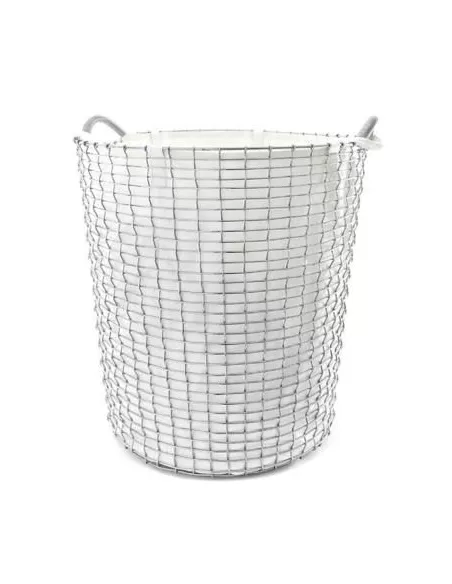 Panier à Linge Classic 80 Blanc Acier Galvanisé