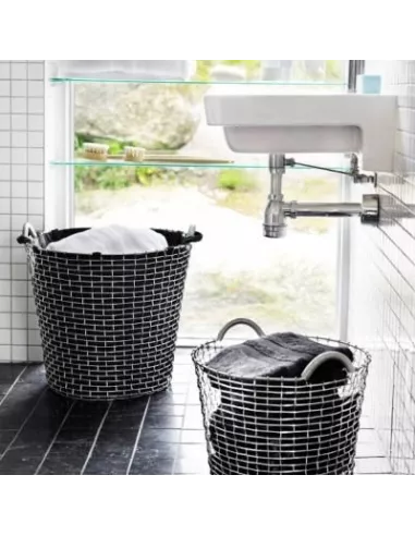 Panier à Linge Classic 65 Noir Acier Galvanisé