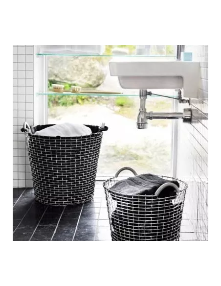 Panier à Linge Classic 65 Noir Acier Galvanisé