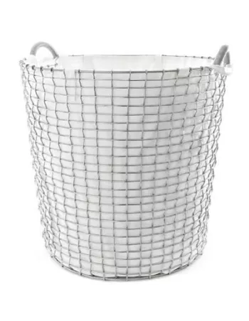 Panier à Linge Classic 65 Blanc Acier Galvanisé