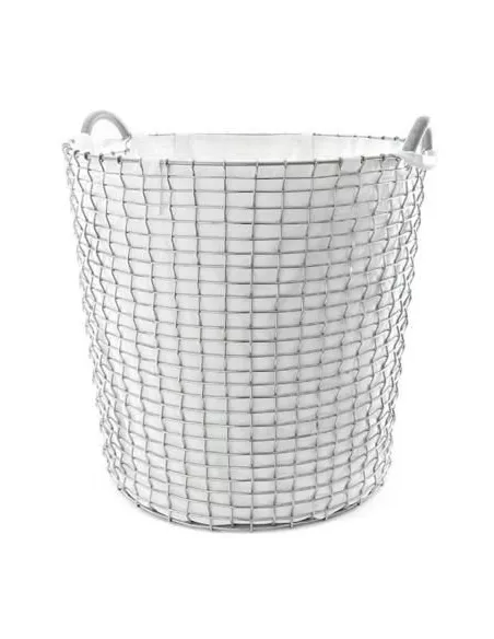 Panier à Linge Classic 65 Blanc Acier Galvanisé