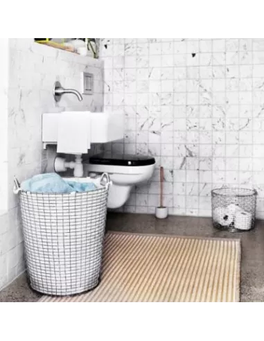 Panier à Linge Classic 65 Blanc Acier Galvanisé