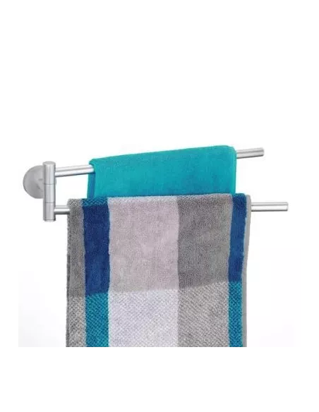 Porte Serviette Mural double Articulé - Abramo - Inox mat