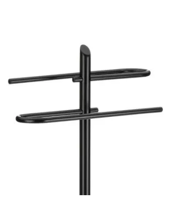 Porte serviettes Ken noir 2 barres 2
