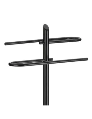 Porte serviettes Ken noir 2 barres
